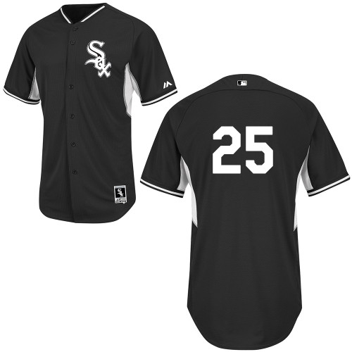 Adam LaRoche #25 mlb Jersey-Chicago White Sox Women's Authentic 2014 Black Cool Base BP Baseball Jersey
